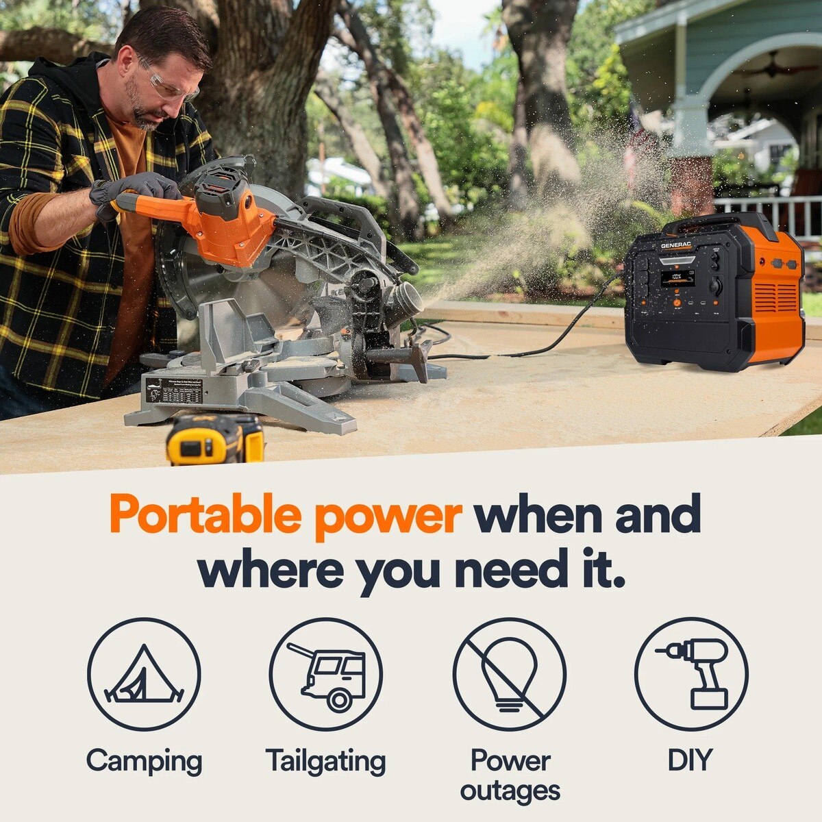 Generac 8026 2106Wh Portable Power Station with 1600W Output and Wireless Charging Pad - 4