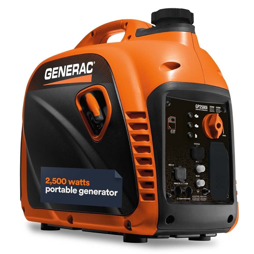Generac G0082511 Portable Inverter Generator, 2500i with COsense 50ST - 2