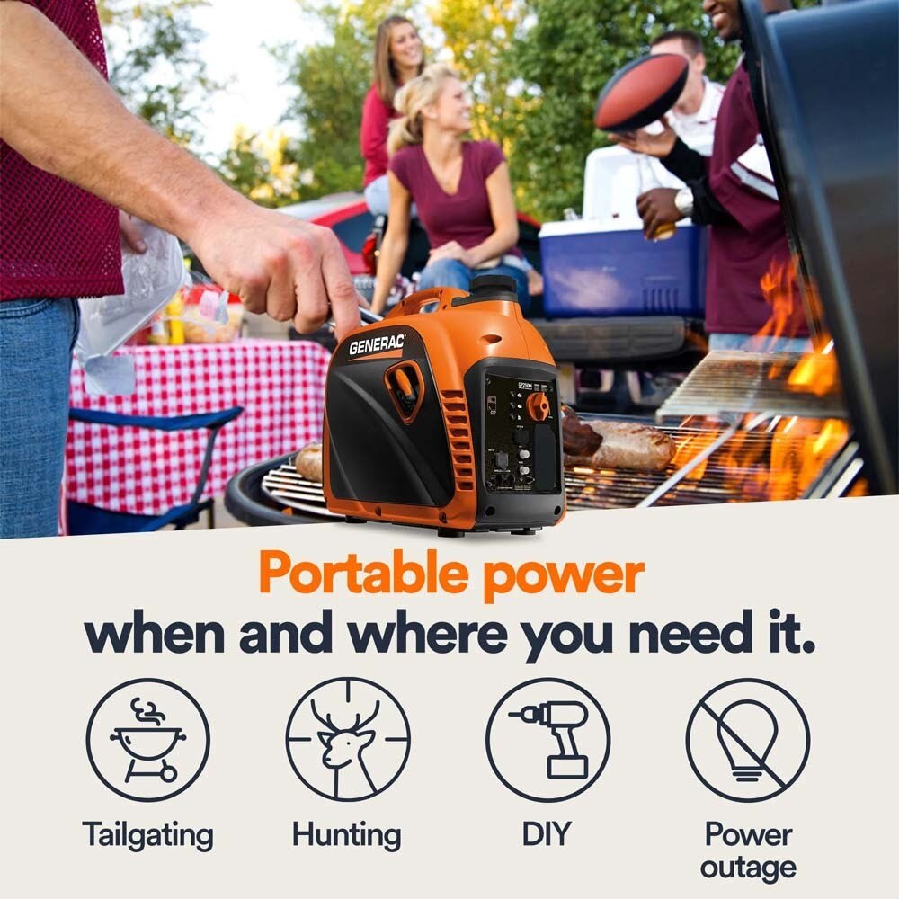 Generac G0082511 Portable Inverter Generator, 2500i with COsense 50ST - 6