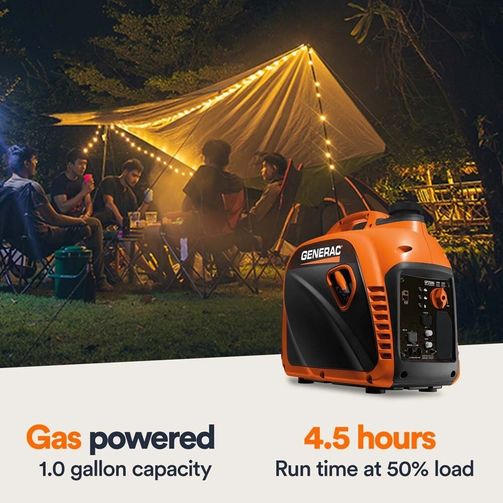 Generac G0082511 Portable Inverter Generator, 2500i with COsense 50ST - 7
