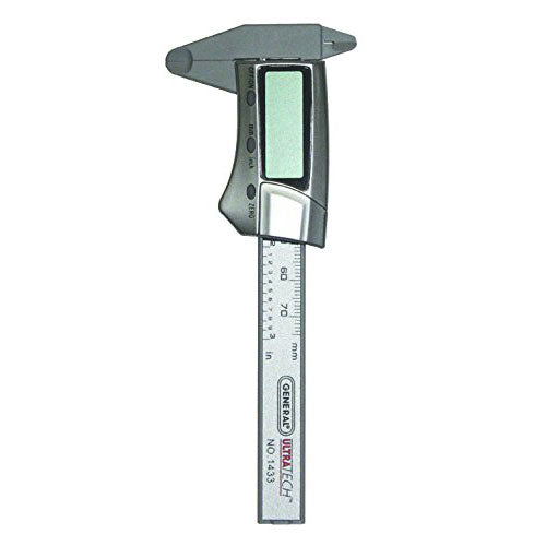 General Tool 1433 3" Fraction Plus Digital Fractional Caliper, Carbon Fiber - 3