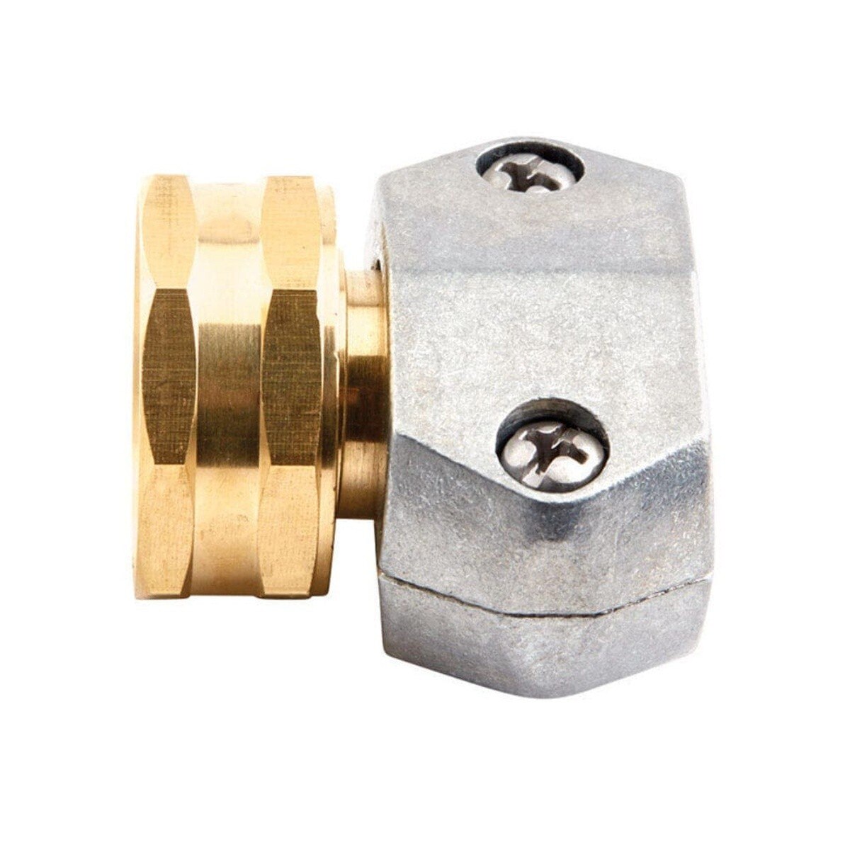 Gilmour 801014-1004 5/8 in. and 3/4 in. Brass Female Clamp Hose Repair Coupling (1 Pack)