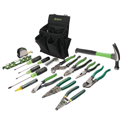 Greenlee 0159-12 Journeyman's Tool Kit, 17 pc