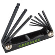 Greenlee 0254-12 9-Piece Folding Ball-End Hex-Key Set