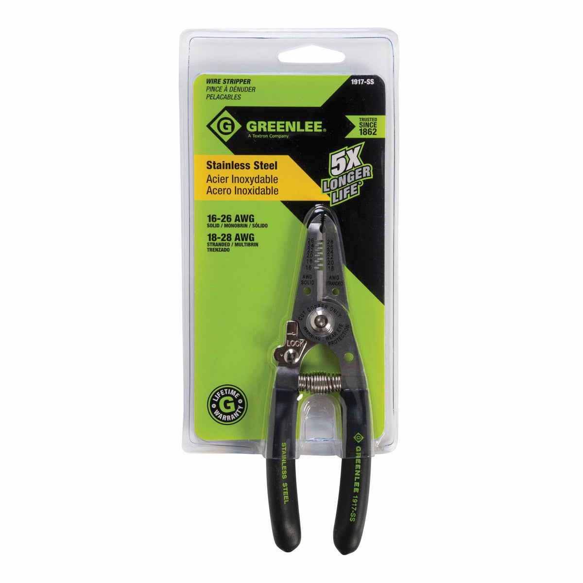 Greenlee 1917-SS Stainless Wire Stripper and Cutters (16-26AWG) - 3