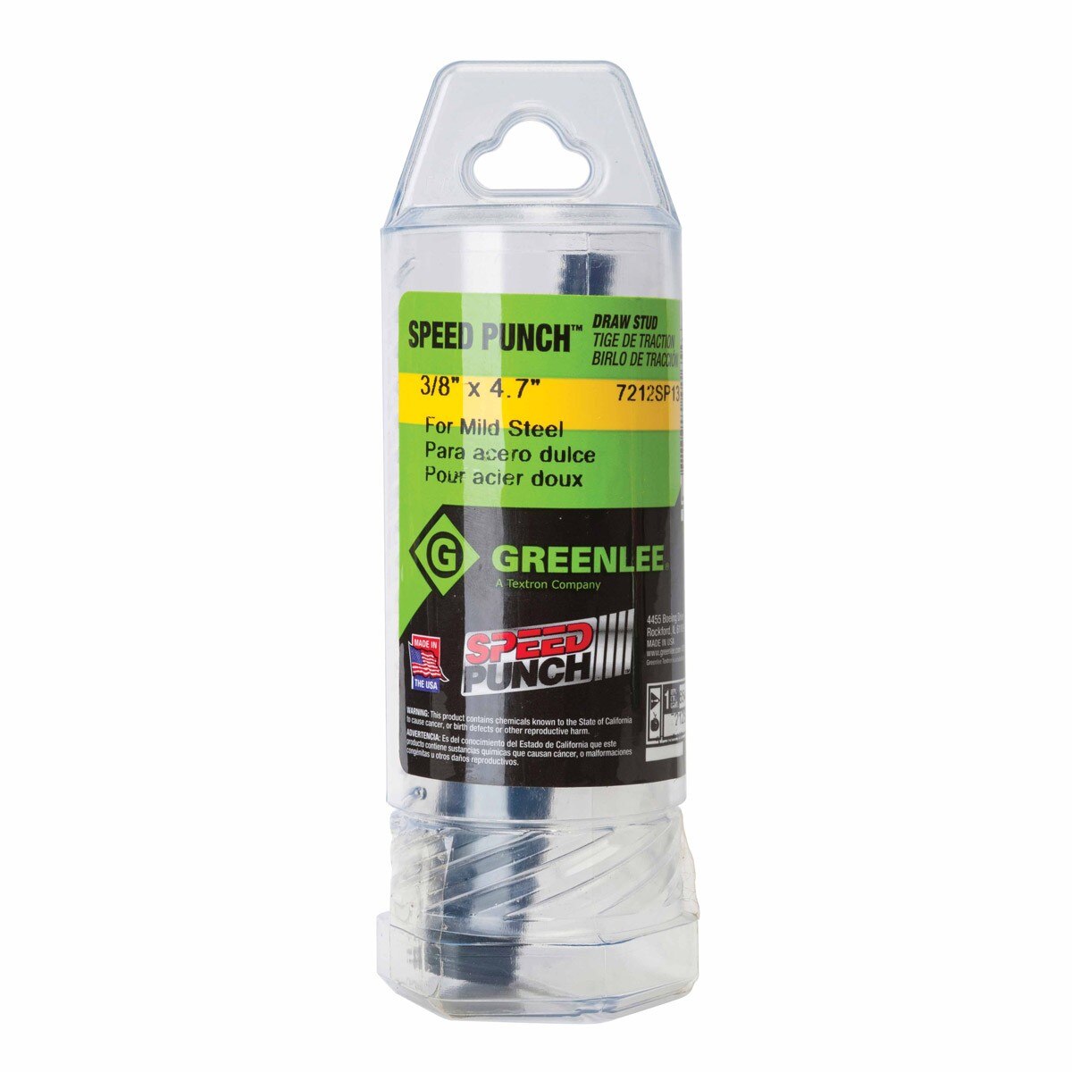 Greenlee 7212SP13 Draw Stud, Long, 3/8" x 4.7" - 2