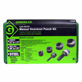 Greenlee 7235BB 1/2" - 1-1/4" Conduit Size Manual Slug-Buster Knockout Punch Kit - 4