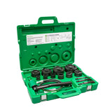 Greenlee 7310SB 1/2" through 4" Slug-Buster Ram Knockout and Hand Pump Hydraulic Driver Punch Kit - 3