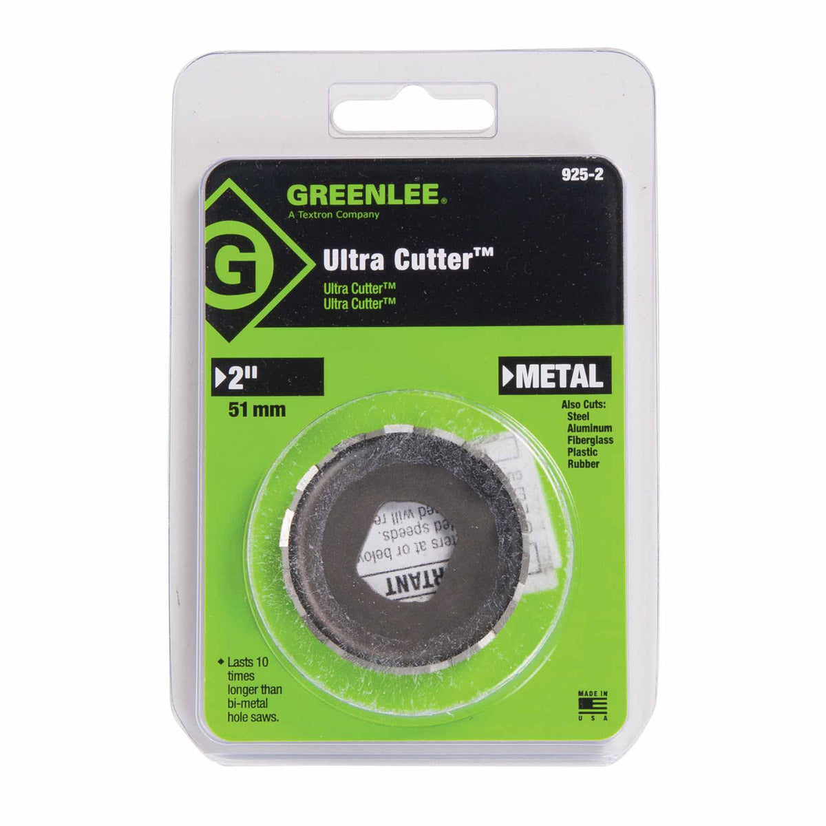 Greenlee 925-2 Ultra Cutter 2" Hole Size - 4