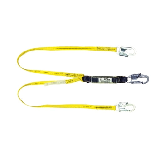 Guardian 01217 4' Double Leg Shock Absorbing Lanyard With High Strength Snap Hook