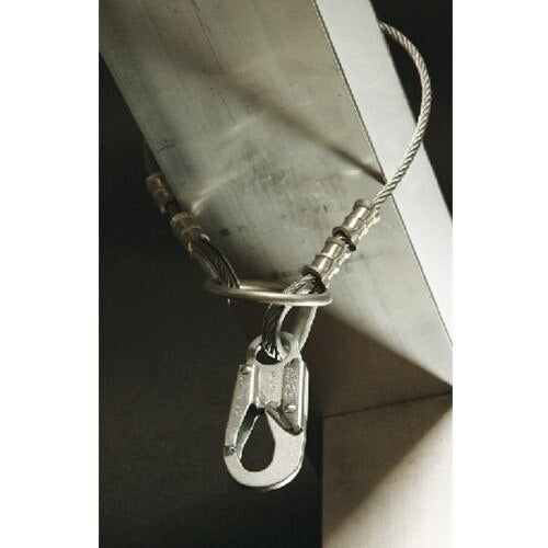 Guardian 10421 4' Galvanized Cable Choker Anchor With 3" O-Ring And Snaphooks