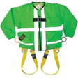 Guardian 13220 Large Green Hi-Viz Zip On X Off Long Sleeves TUX Full Body Safety Harness