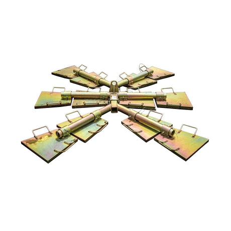 Guardian 00260 34 in. x 34 in. Modular Non-Penetrating Galvanized Steel Roof Anchor System