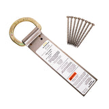 Guardian 00500 9 3/4 in. Single D-Ring Roof Anchor with 8 Spiral Nails - 2