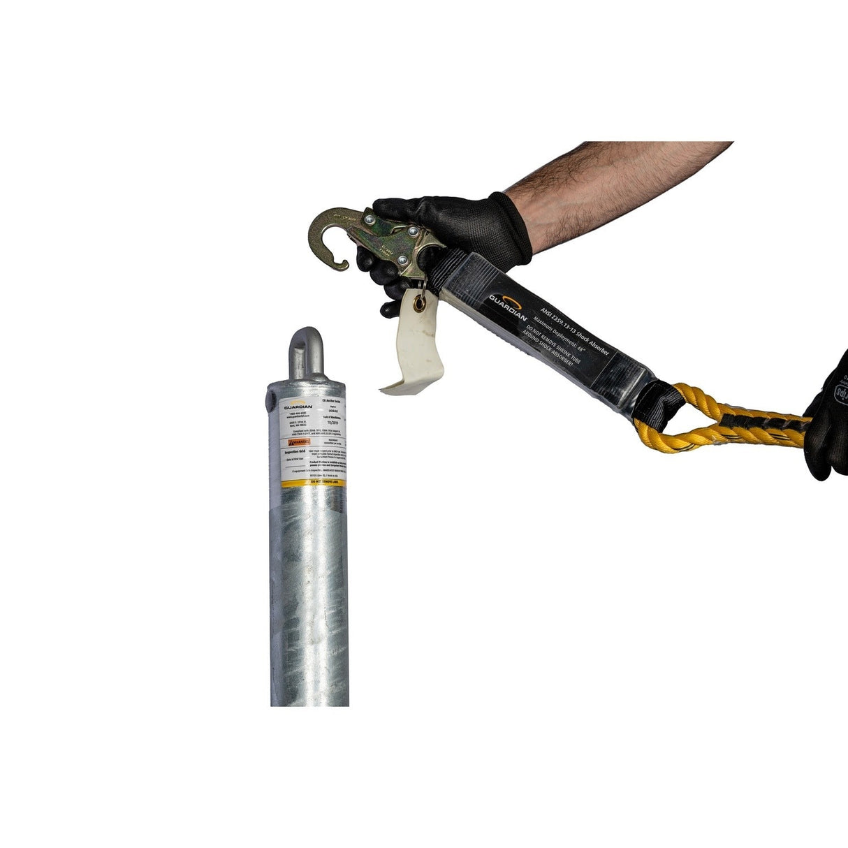 Guardian 00656 CB-18 18 in. Galvanized Steel Roof Anchor Post for Fall Arrest - 4