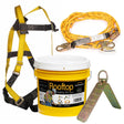 Guardian 00815 Rooftop Safety Kit with 50 ft Vertical Lifeline Assembly Full Body Harness and Reusable Temper Roof Anchor (1 Kit)