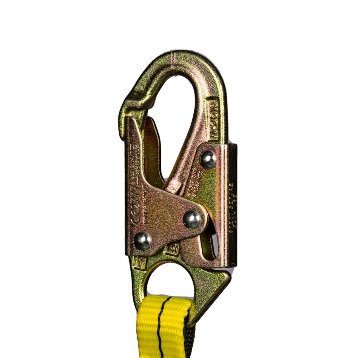 Guardian 01214 3 ft Single Leg External Shock Absorbing Lanyard with Steel Snap Hooks - 3