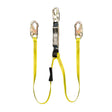 Guardian 01217 4 ft Double Leg External Shock Absorbing Lanyard with Steel Snap Hooks