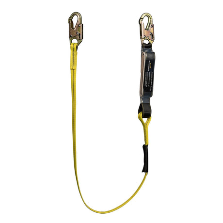 Guardian 01220 6 ft Single Leg Shock Absorbing Lanyard with Steel Snap Hooks