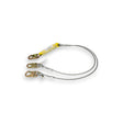 Guardian 01241 6 ft Double Leg Cable Lanyard with Shock Absorber and Steel Snap Hooks (1 Each)