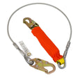 Guardian 01245 6 ft Coated Cable Fall Arrest Lanyard with Removable Flame Resistant Cover