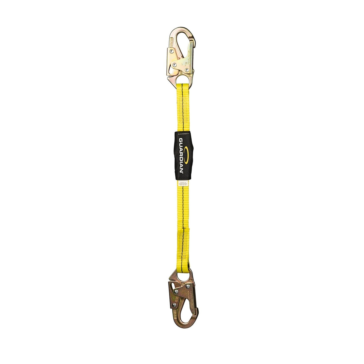 Guardian 01250 2 ft Single Leg Non Shock Absorbing Lanyard with Steel Snap Hooks