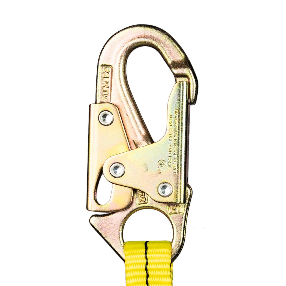 Guardian 01250 2 ft Single Leg Non Shock Absorbing Lanyard with Steel Snap Hooks - 3