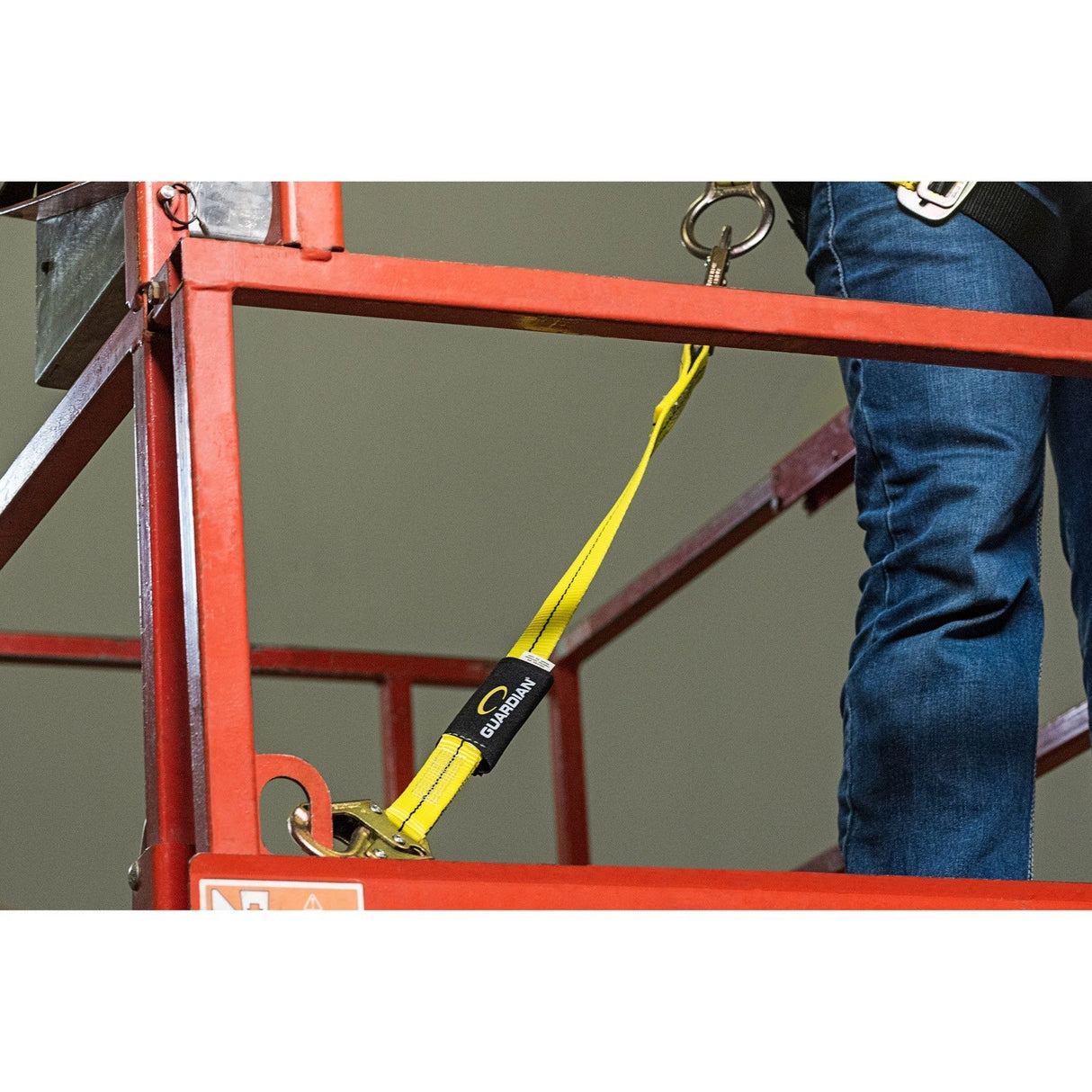 Guardian 01250 2 ft Single Leg Non Shock Absorbing Lanyard with Steel Snap Hooks - 5