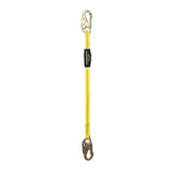 Guardian 01260 4 ft Single Leg Non Shock Absorbing Fall Restraint Lanyard with Steel Snap Hooks