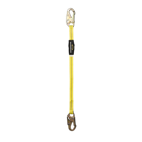 Guardian 01260 4 ft Single Leg Non Shock Absorbing Fall Restraint Lanyard with Steel Snap Hooks