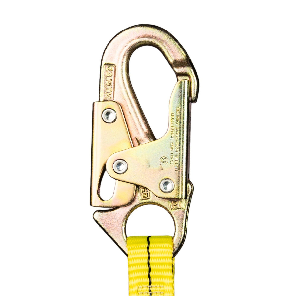 Guardian 01260 4 ft Single Leg Non Shock Absorbing Fall Restraint Lanyard with Steel Snap Hooks - 3