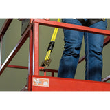 Guardian 01260 4 ft Single Leg Non Shock Absorbing Fall Restraint Lanyard with Steel Snap Hooks - 6