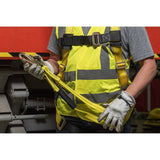 Guardian 01260 4 ft Single Leg Non Shock Absorbing Fall Restraint Lanyard with Steel Snap Hooks - 7