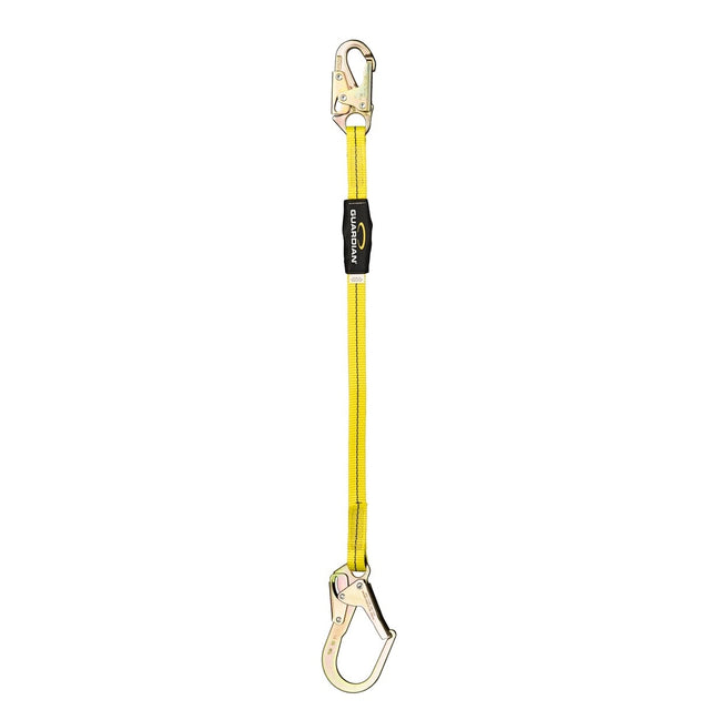 Guardian 01261 Adjustable 4-6 ft Single Leg Non-Shock Absorbing Lanyard with Rebar Hook (1 Each)