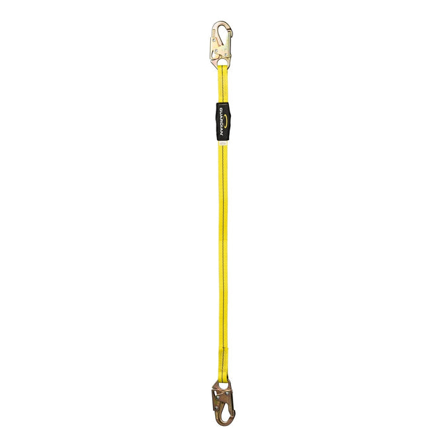 Guardian 01265 Non Shock Fall Restraint Lanyard 4 ft to 6 ft with Steel Snap Hooks (1 Each)