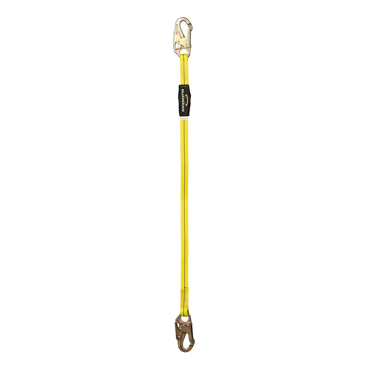 Guardian 01265 Non Shock Fall Restraint Lanyard 4 ft to 6 ft with Steel Snap Hooks (1 Each)