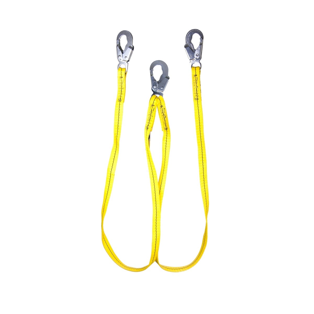 Guardian 01270 6 ft Dual Leg Non-Shock Absorbing Fall Restraint Lanyard with Steel Snap Hooks