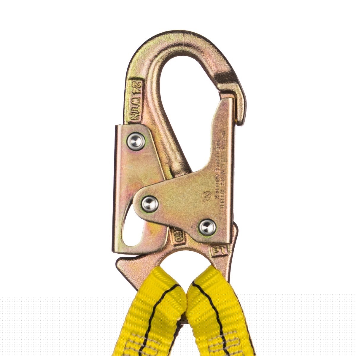 Guardian 01271 6 ft Dual Leg Non Shock Absorbing Lanyard with Steel Rebar Hooks - 3