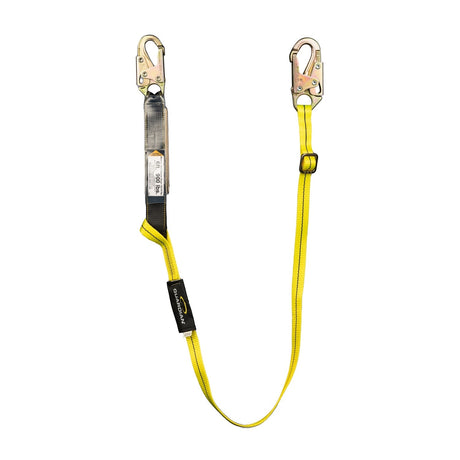 Guardian 01285 4 ft to 6 ft Shock Absorbing Adjustable Lanyard with Steel Snap Hooks