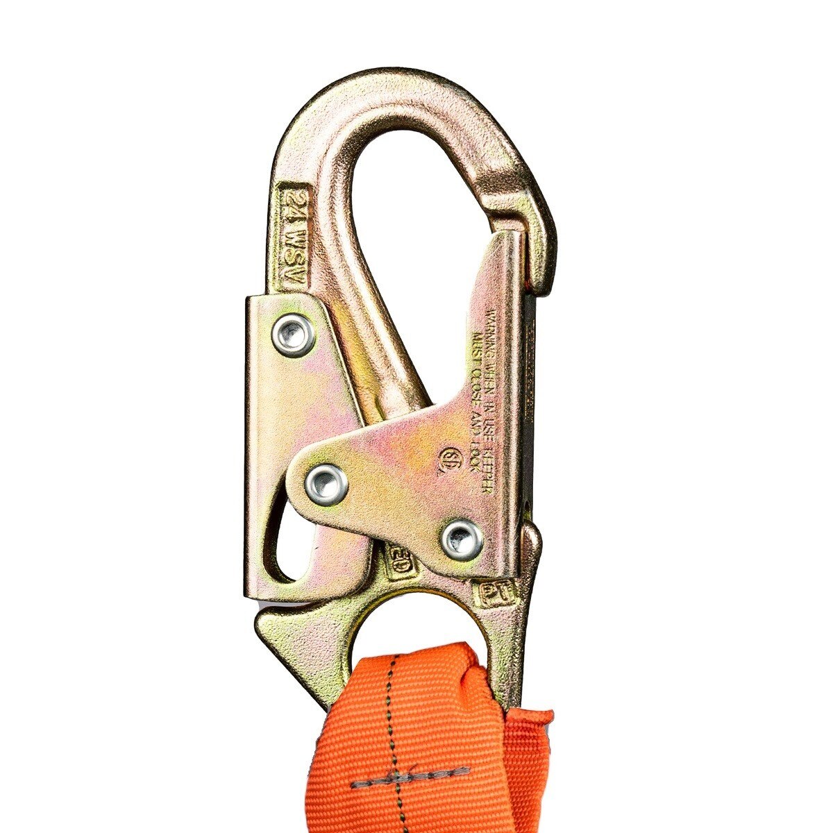 Guardian 01296 4.5 ft to 6 ft Dual Leg Internal Shock Absorbing Stretch Lanyard with Steel Snap Hooks - 2