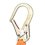 Guardian 01297 4.5 ft to 6 ft Single Leg Internal Shock Stretch Lanyard with Steel Rebar Hooks (1 Pack) - 3