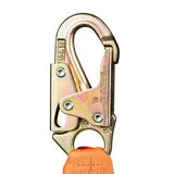 Guardian 01297 4.5 ft to 6 ft Single Leg Internal Shock Stretch Lanyard with Steel Rebar Hooks (1 Pack) - 4