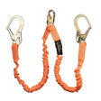 Guardian 01298 4-1/2 ft. to 6 ft. Double Leg Internal Shock Stretch Lanyard with Rebar Hooks