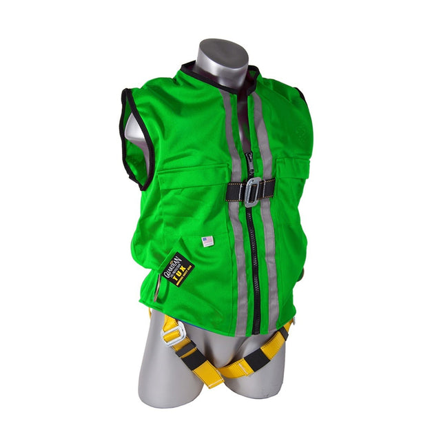 Guardian 02240 Construction Tux Full Body Safety Harness Vest Green Mesh XXL