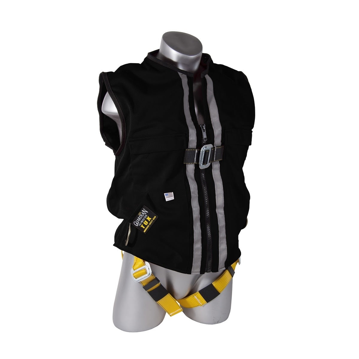 Guardian 02620 Construction Tux Full Body Safety Harness Large Black Mesh Dorsal D Ring