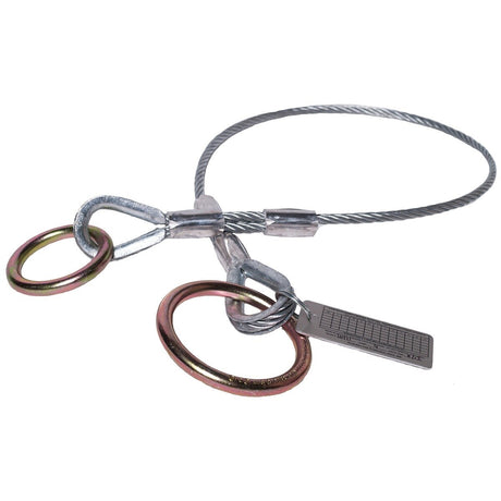 Guardian 10410 3 ft Galvanized Steel Cable Choker Anchor with 2.5 in and 3 in O Ring Ends