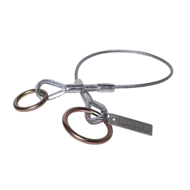 Guardian 10451 4 ft Vinyl Coated Galvanized Cable Choker Anchor with 2-1/2 in and 3 in O Rings