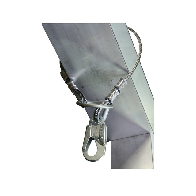 Guardian 10462 6 ft Vinyl Coated Galvanized Cable Choker Anchor with 3 in O-Ring and Snap Hook