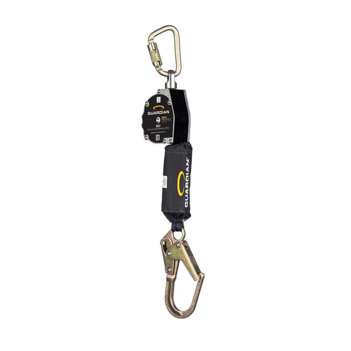Guardian 10901 Halo 11 ft Class 1 Webbing Self Retracting Lifeline with Steel Rebar Hook - 2
