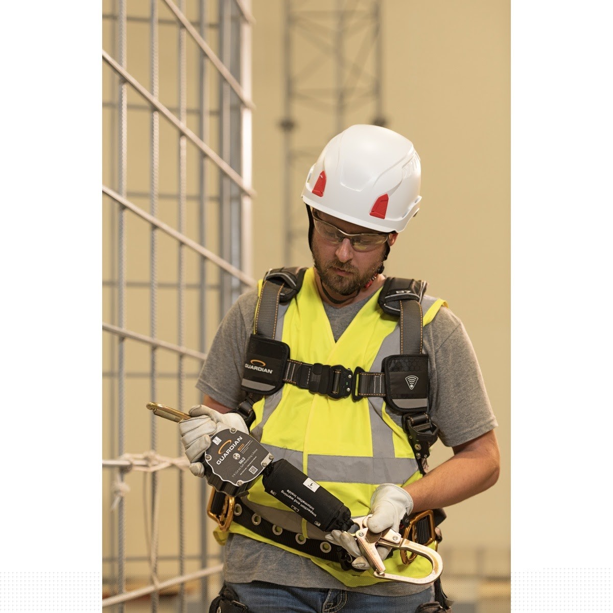 Guardian 10901 Halo 11 ft Class 1 Webbing Self Retracting Lifeline with Steel Rebar Hook - 3